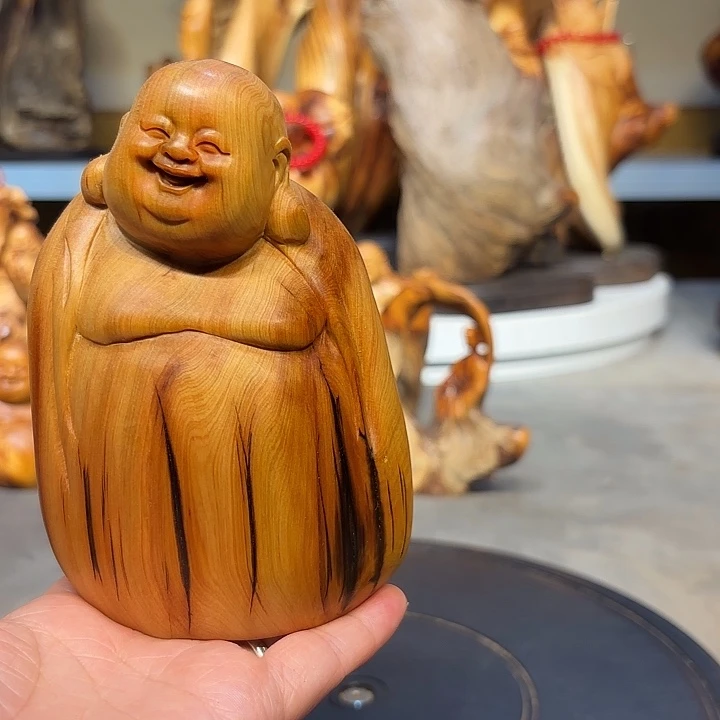 柏木太行崖柏弥勒佛