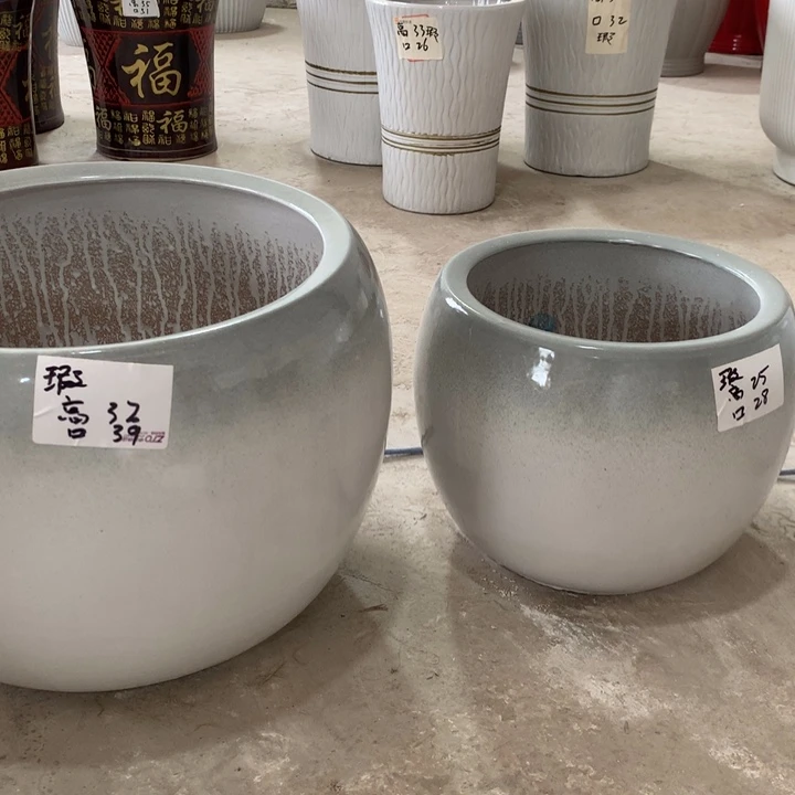 【闪购商品】高温陶瓷花盆默认瑕疵