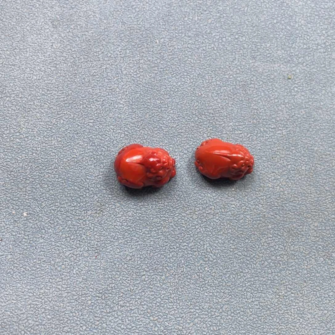 山***放南红玛瑙貔貅未镶嵌