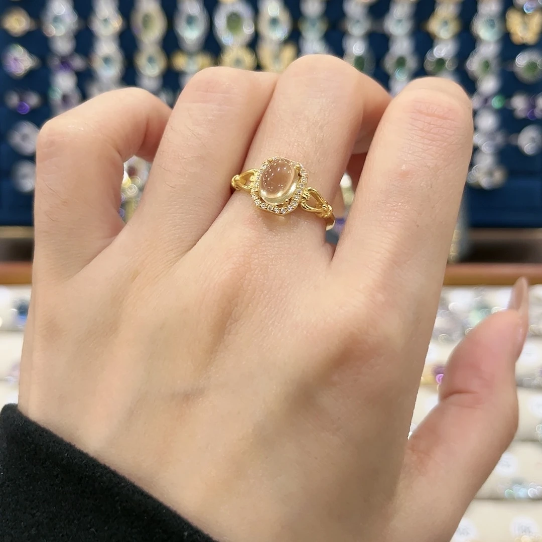 水晶女款银S925镶嵌戒指