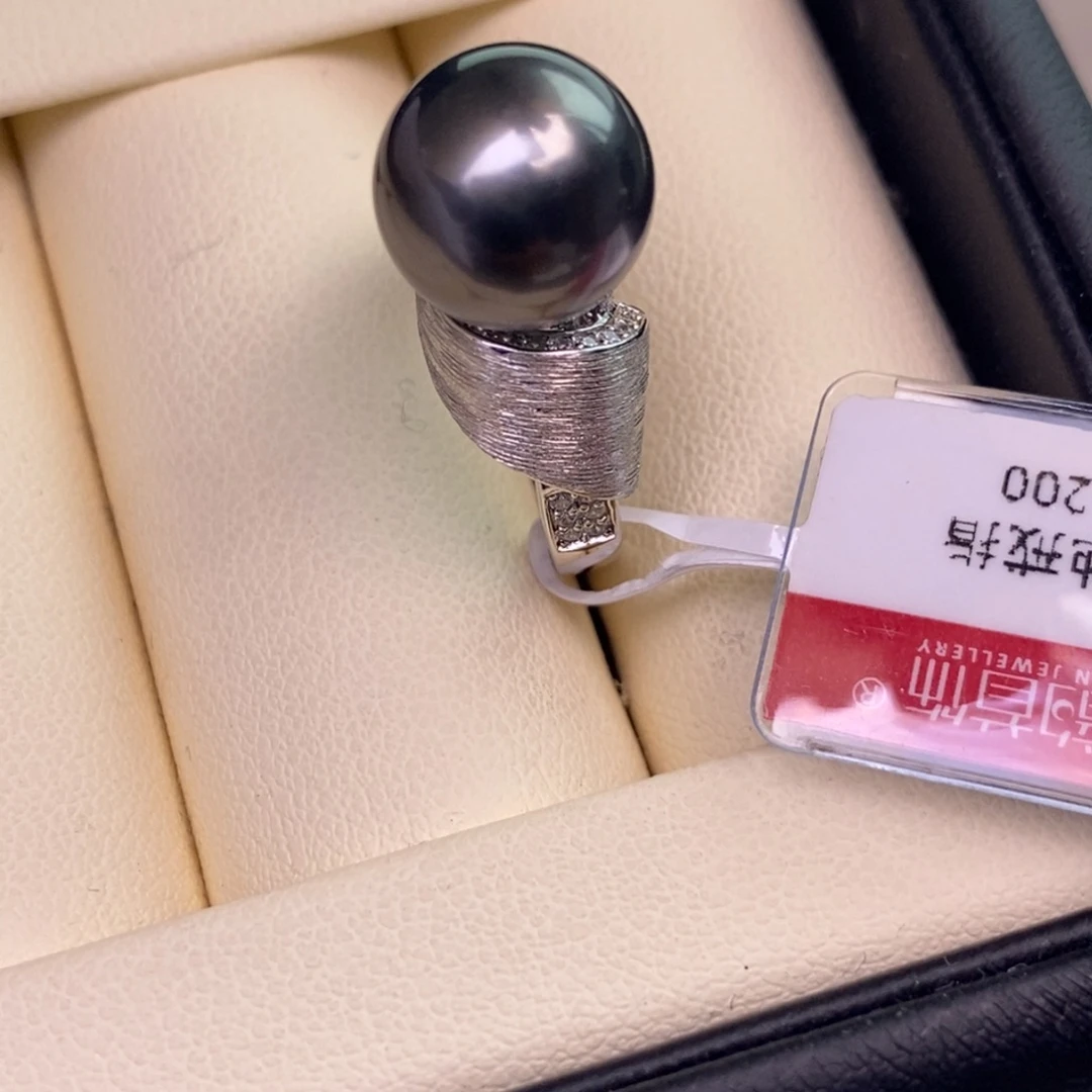 银S925镶嵌戒指海水珍珠
