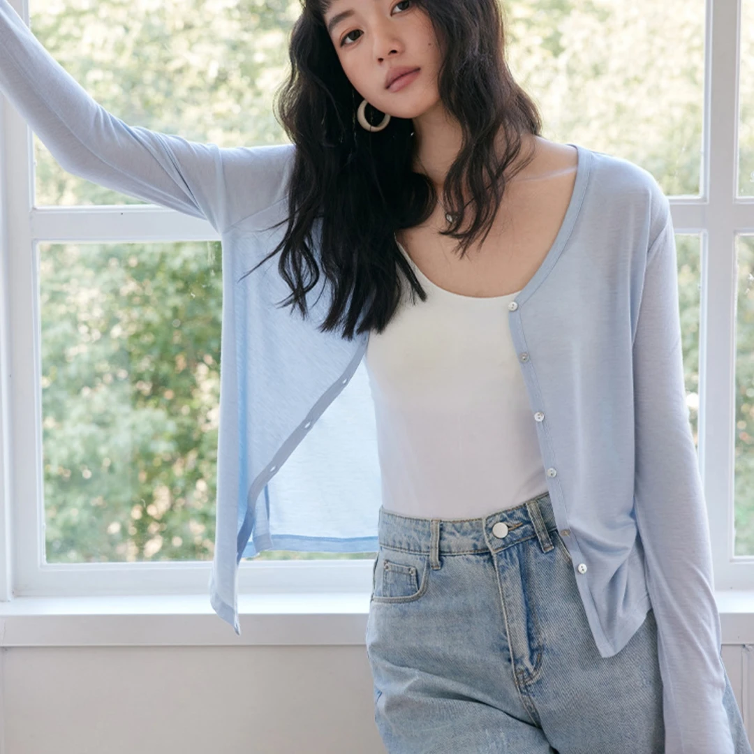 拿铁女孩瑜伽外套女外搭薄款防晒衣运动上衣开衫长袖薄开衫裸感