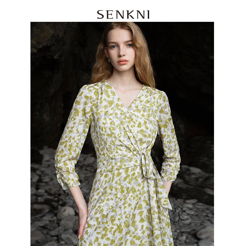 圣可尼优雅系带茶歇裙 S161311MF