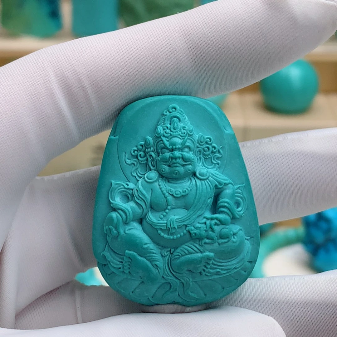 绿松石未镶嵌挂件