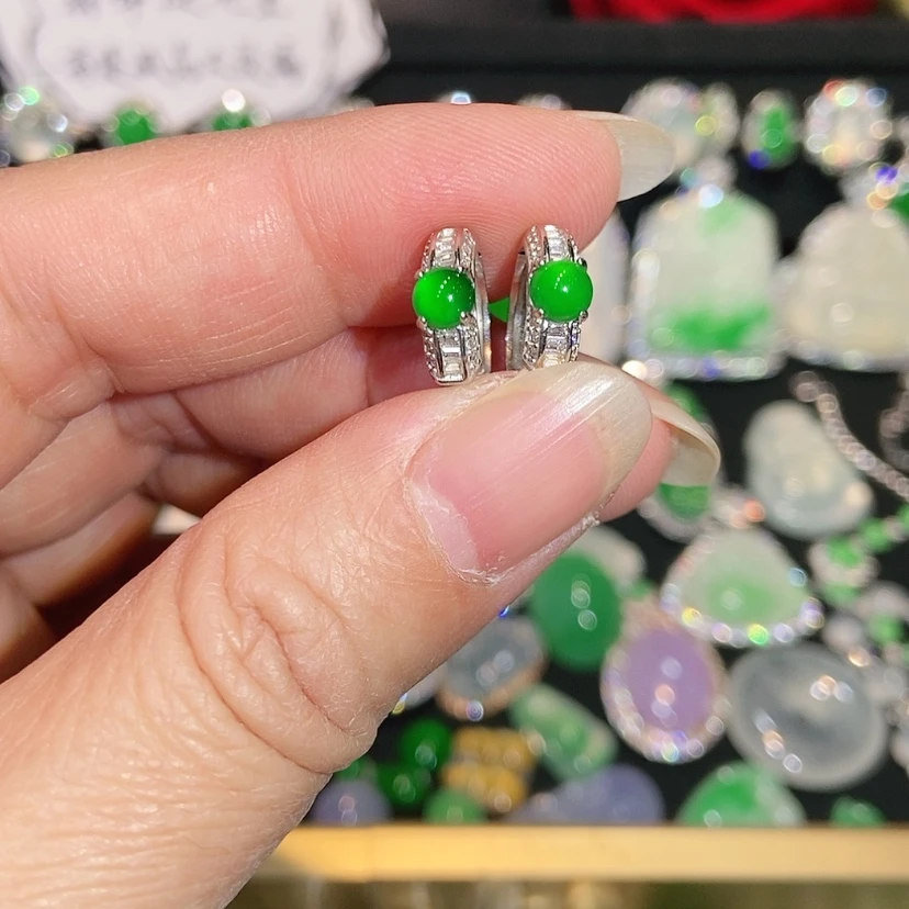 【闪购商品】未镶嵌翡翠耳饰天然翡翠
