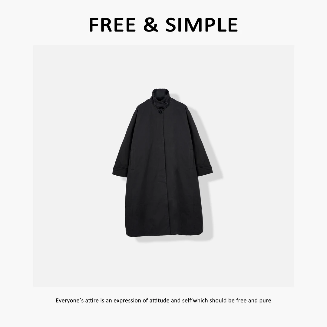 Free&Simple-'寒冬’冬季新款韩系感极简小众翻领羽绒 -85222