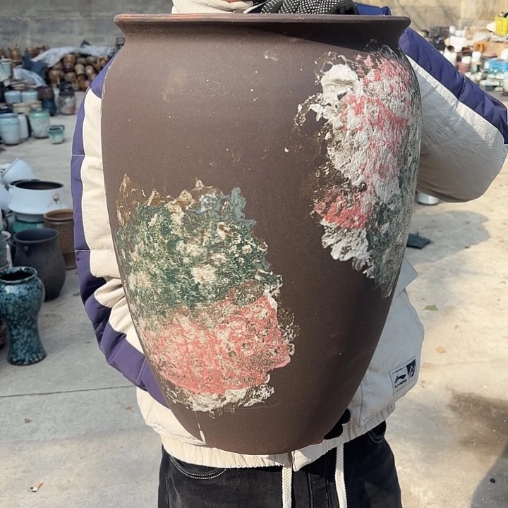 红陶油画口径26高度41