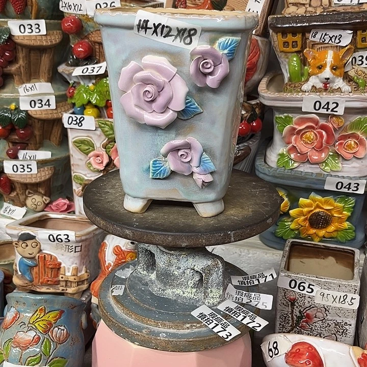 粗陶材质多肉花盆