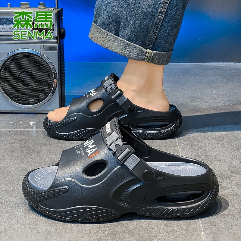 SENMA/森马凉鞋男士夏季外穿防臭防滑户外减震拖鞋厚底休闲沙滩鞋