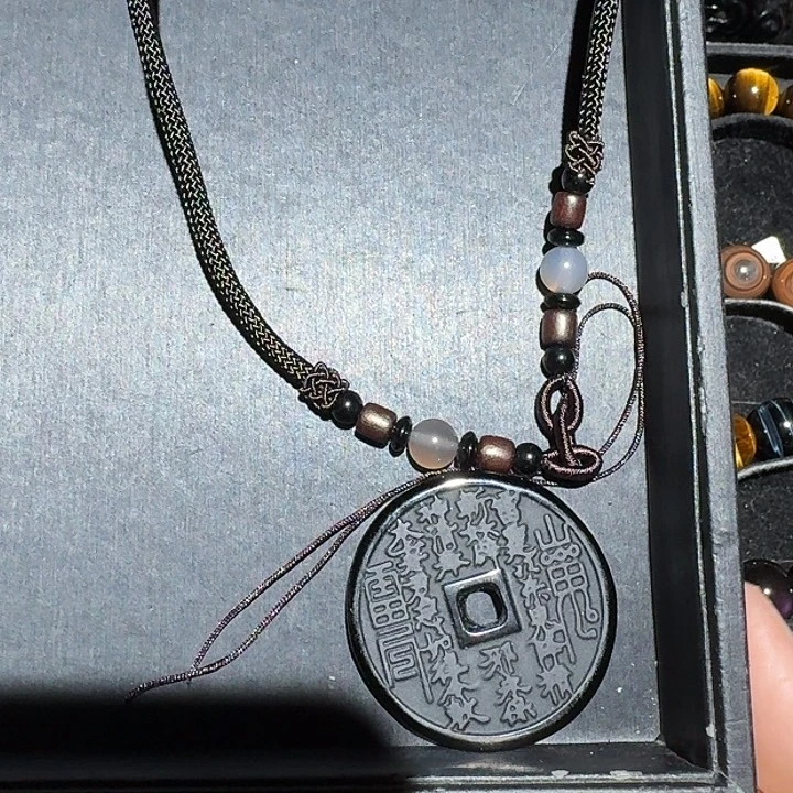 勇***冲黑曜岩未镶嵌吊坠(不含链)