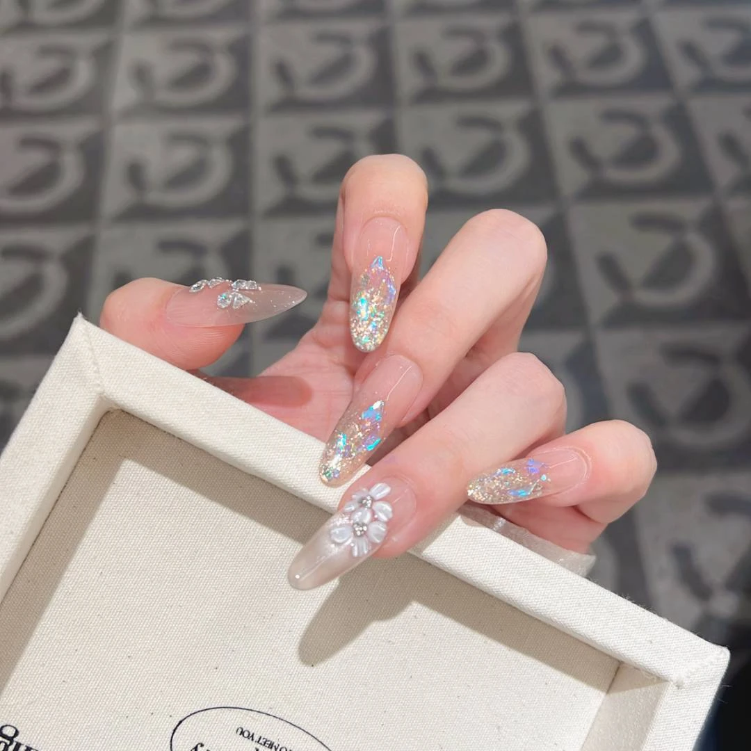 【莫奈花园】手工穿戴甲10片装可拆卸宠粉爆款气质美甲贴W