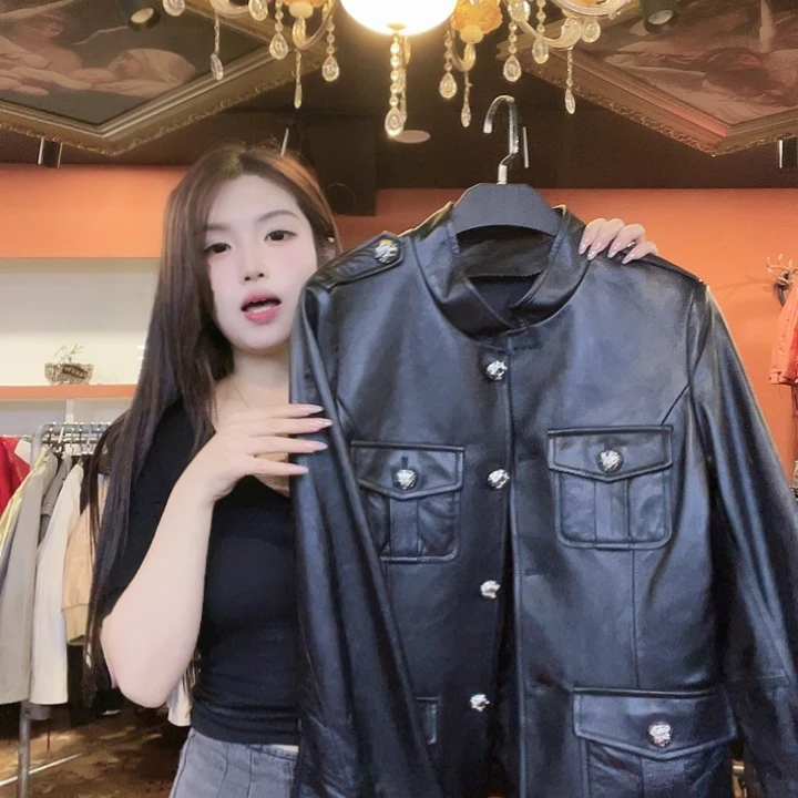 真皮绵羊皮外套M111