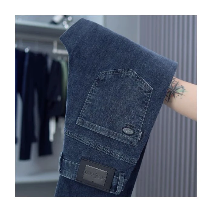 【专柜轻奢】男士牛仔裤盐炒洗水宽松不掉色抗皱免熨烫休闲直筒长裤