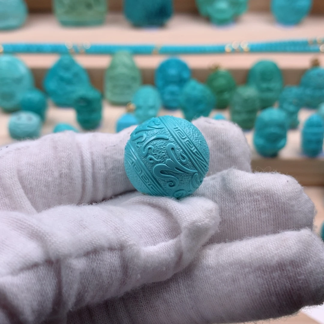 绿松石配饰未镶嵌火*熊