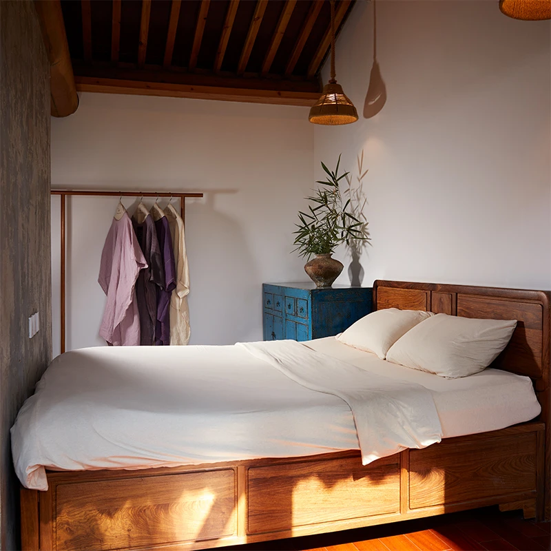 山下的家宽心地有机棉四件套纯棉全棉1.8 1.5米床笠专用四件套