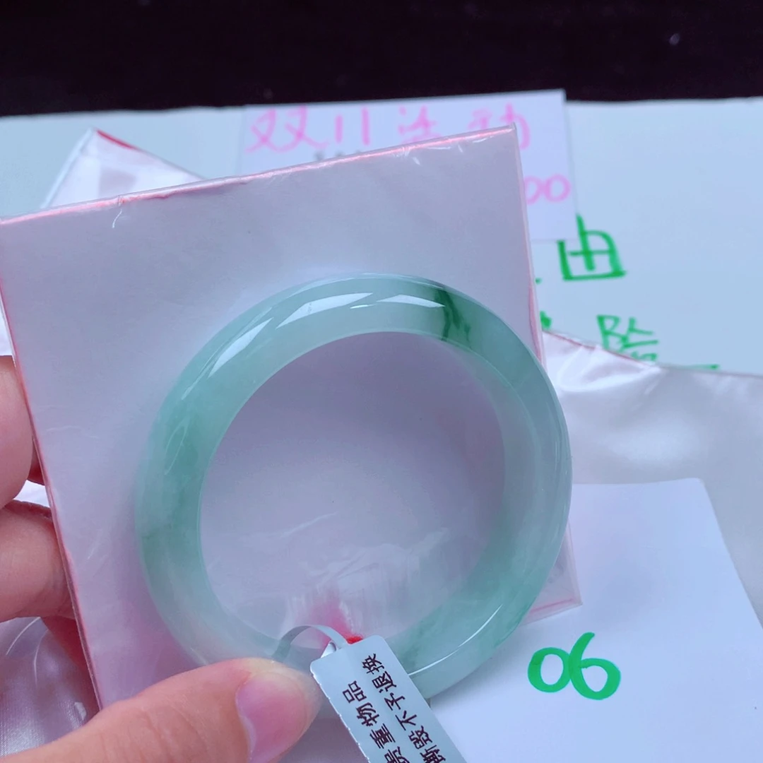 未镶嵌手镯翡翠缅甸天然A货翡翠手镯52.7