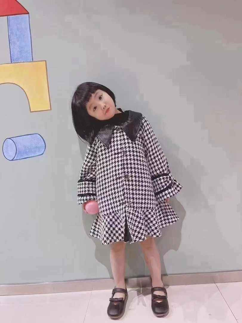 1680【T0351】千金风格纹大衣F2AAM4172