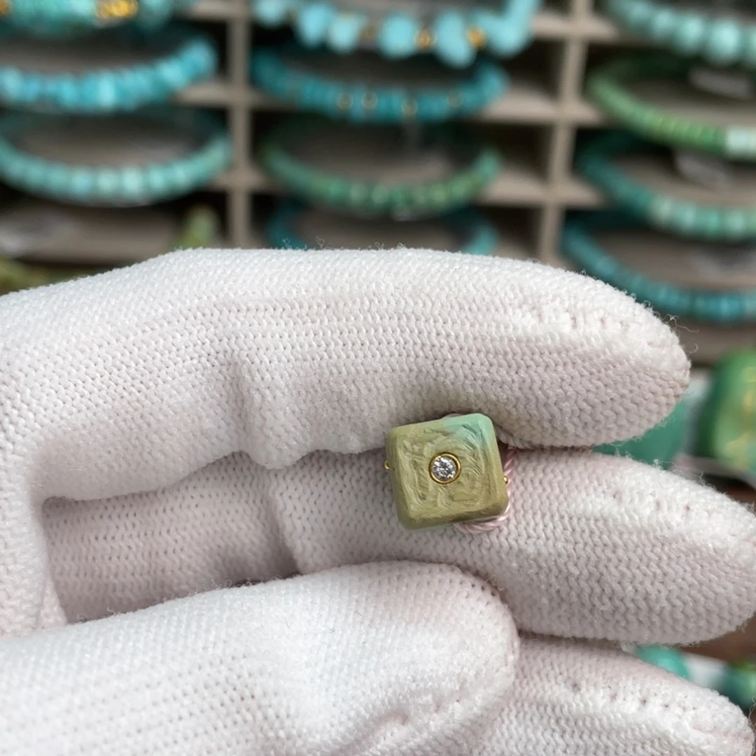 绿松石未镶嵌金钻方糖4