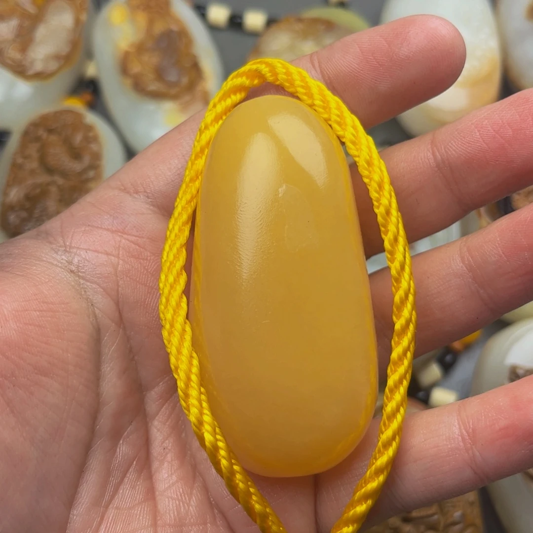 石材方解石手把件