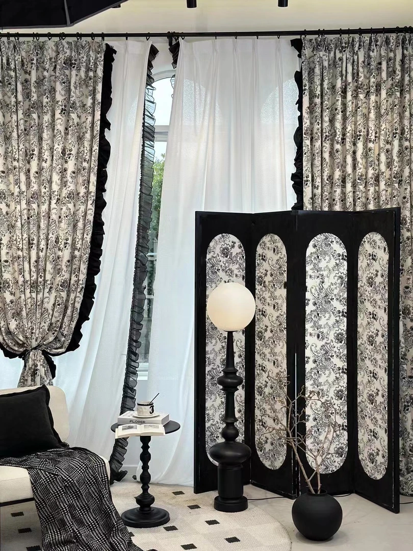 2号高端成品窗纱➕布链接