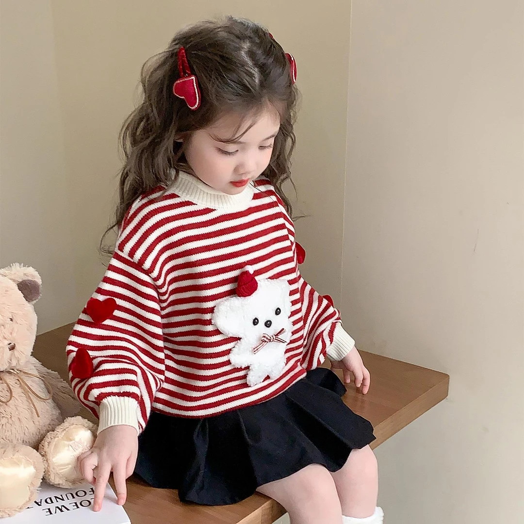 奥莱【万达撤柜】女童毛衣秋冬季2026新款儿童女宝宝加厚针织打底衫