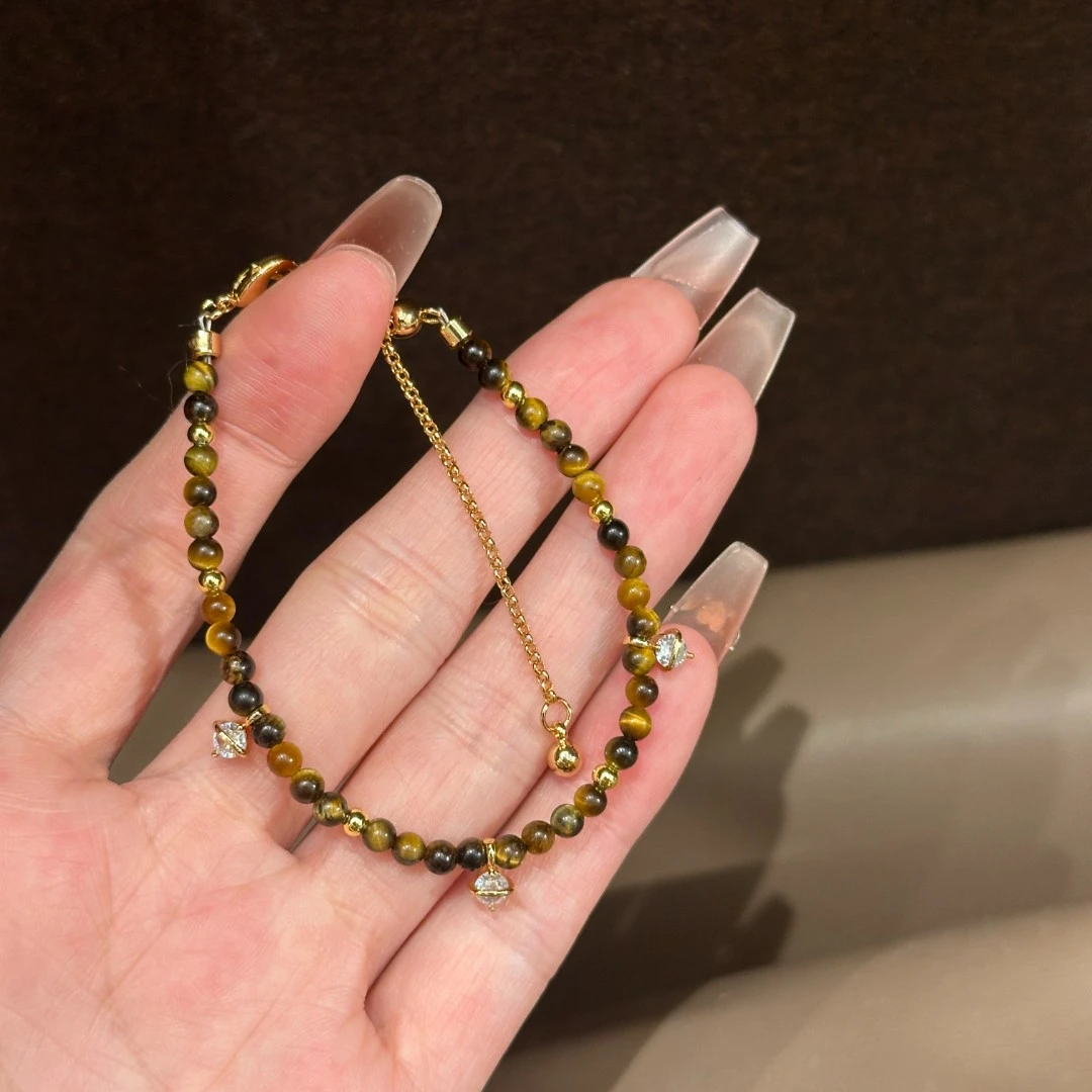 CC11631 高定系列 虎眼石手链15+4CM