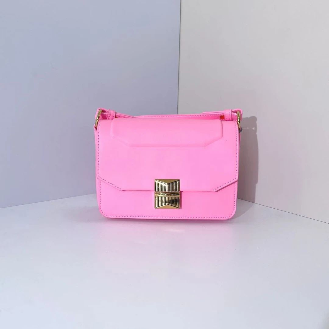 CHARLES&KEITH 80782030粉红色S女士单肩手提包-杨灬