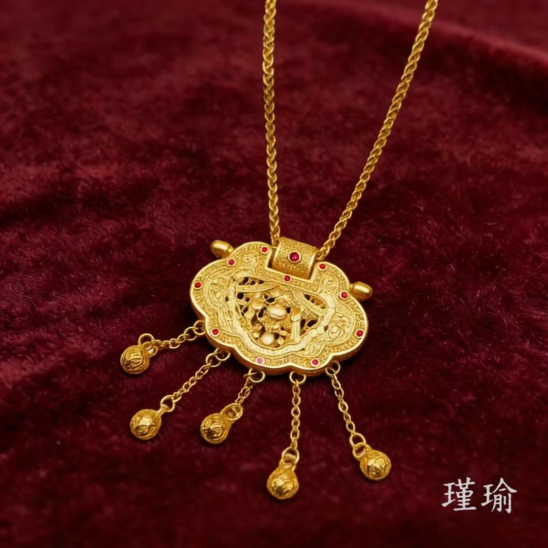 项链 K0456黄色如意天子门生流苏项链多样性发货47392