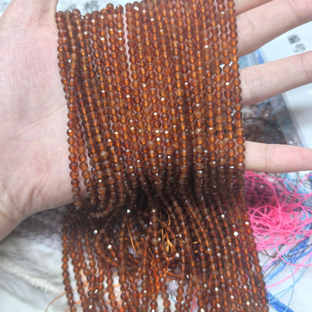 天然橙石榴3.5mm左右