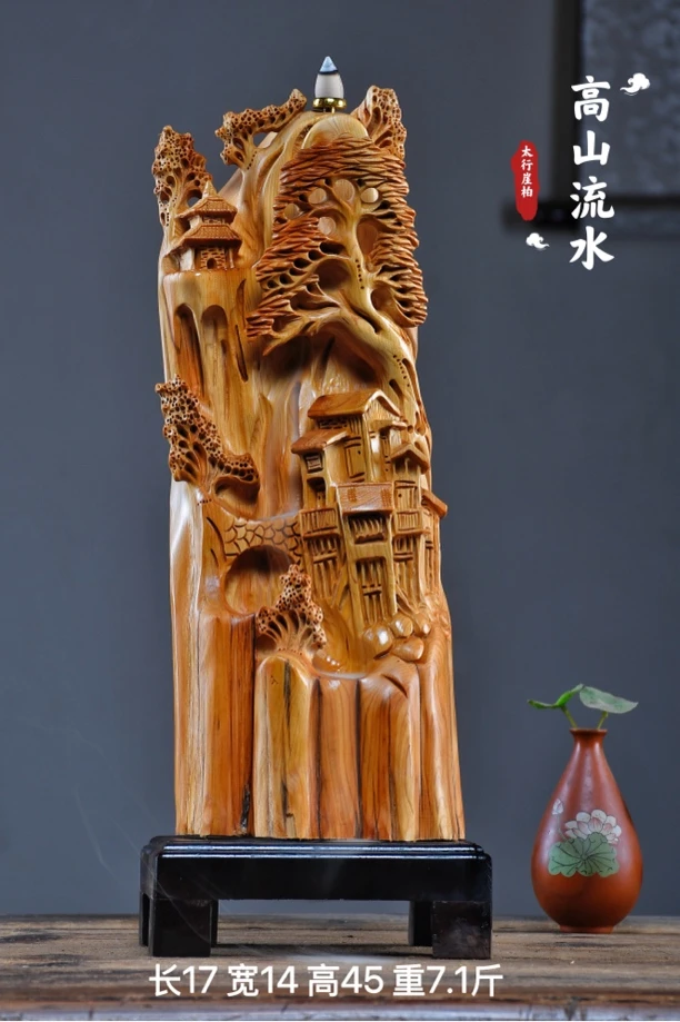 太行崖柏根雕摆件弥勒佛达摩人物观音天然随型木雕雕件礼品工艺品