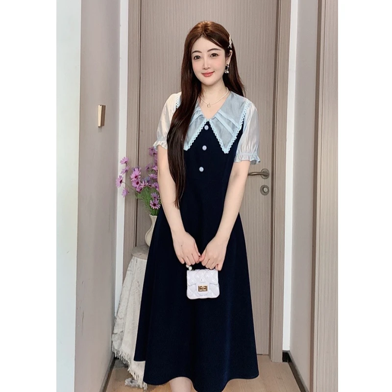 藏青色连衣裙ZL54926