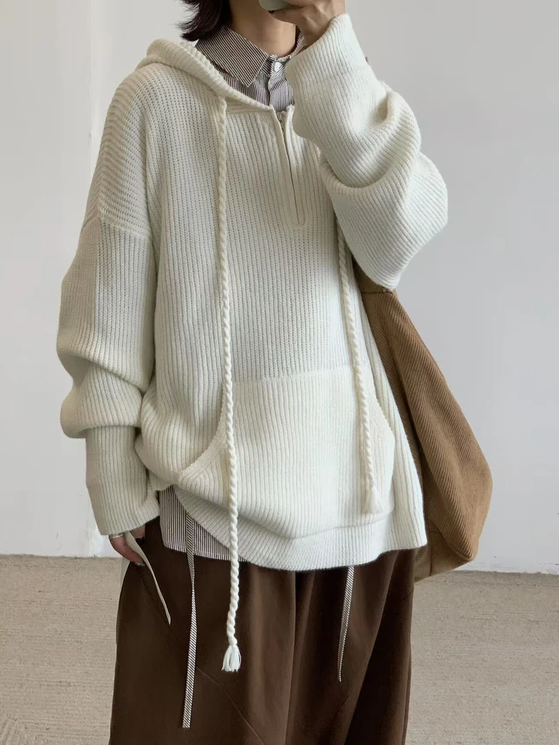 JBJC#2576#半开拉链连帽毛衣 X