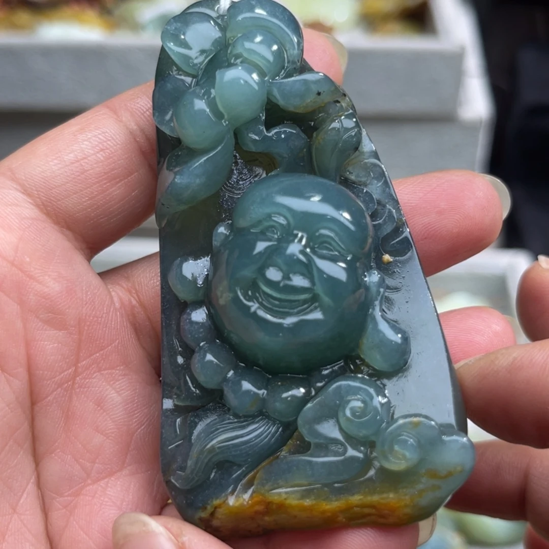 蛇纹石玉未镶嵌吊坠(赠链)