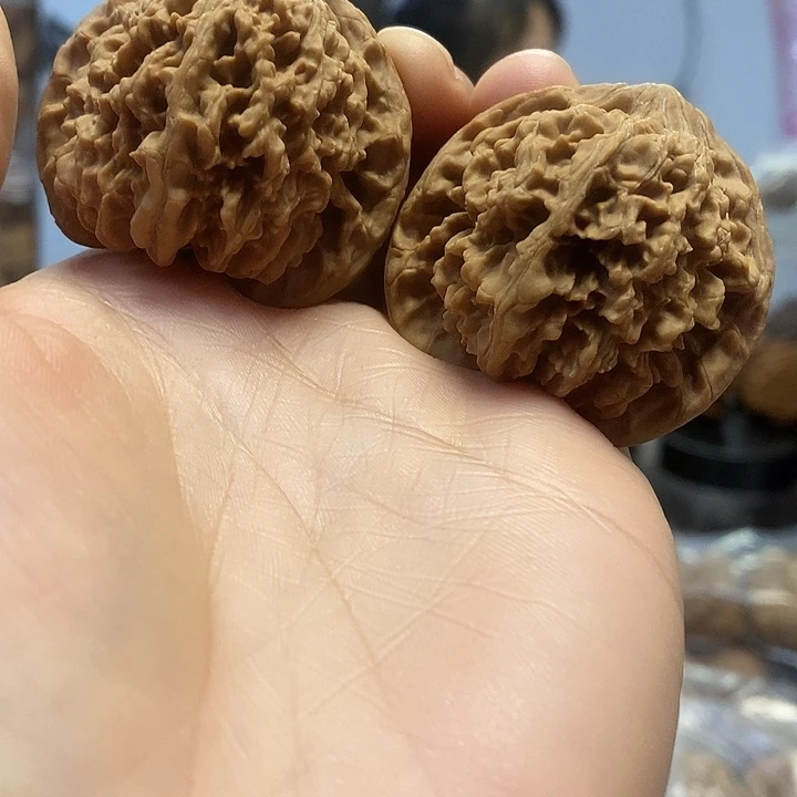 把件文玩核桃43红皮满天星