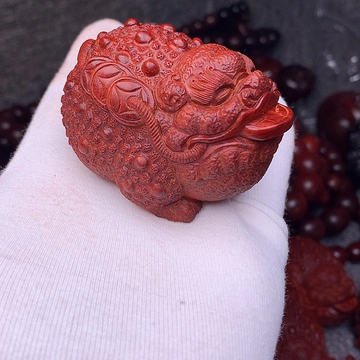 海***生把件檀香紫檀（小叶紫檀）金蟾