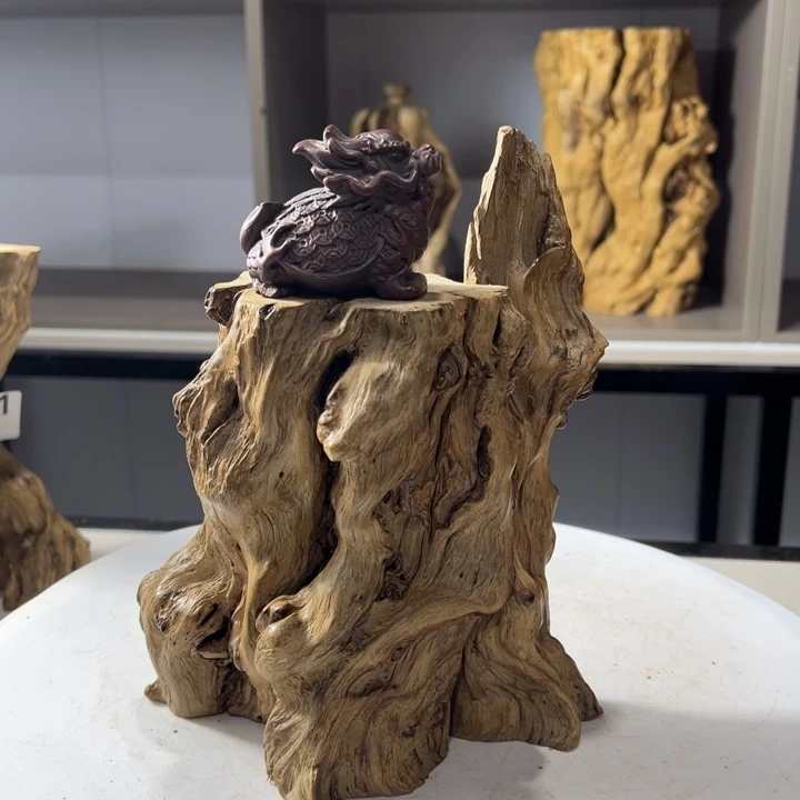 木石榴木随行底座摆件