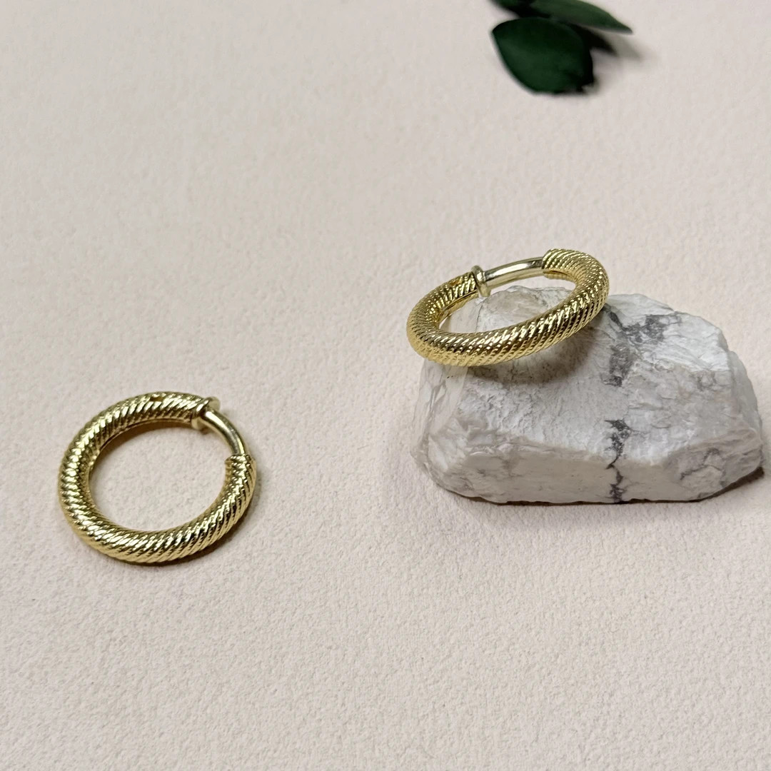 铜合金耳饰 【六六中古】孤品复古圆形耳夹ap7528