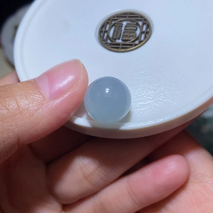 翡翠散珠卡13.7缅甸翡翠单珠1颗