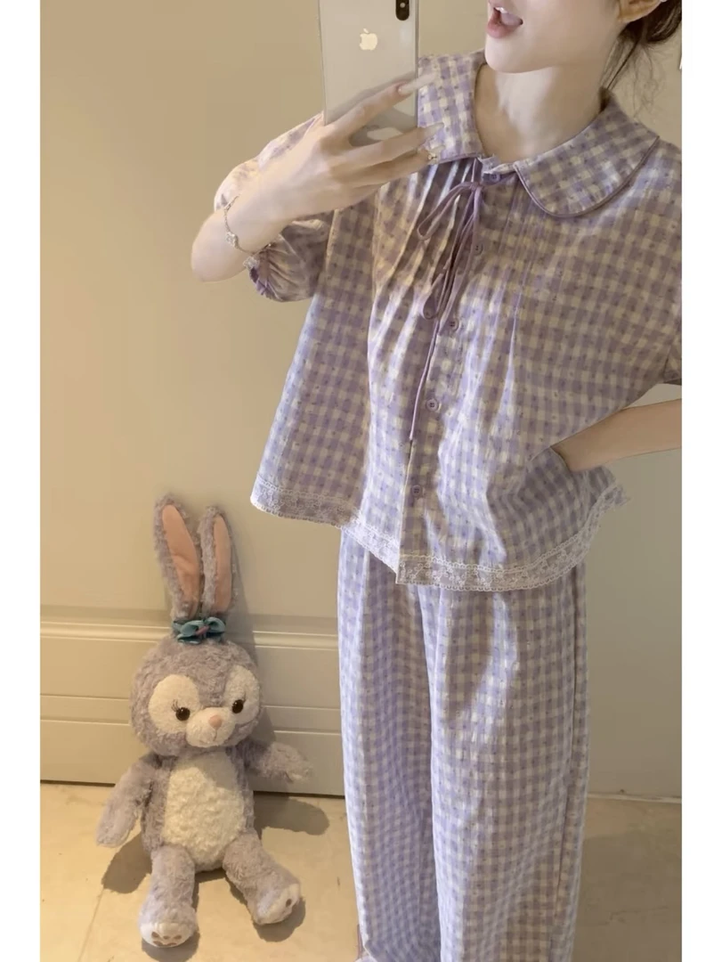 【彩色心情】夏季纯棉短袖透气家居服可外穿女显瘦显白孕妇