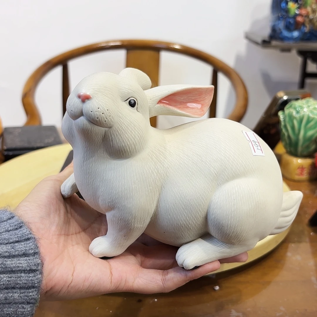 陶瓷小兔子摆件陶瓷