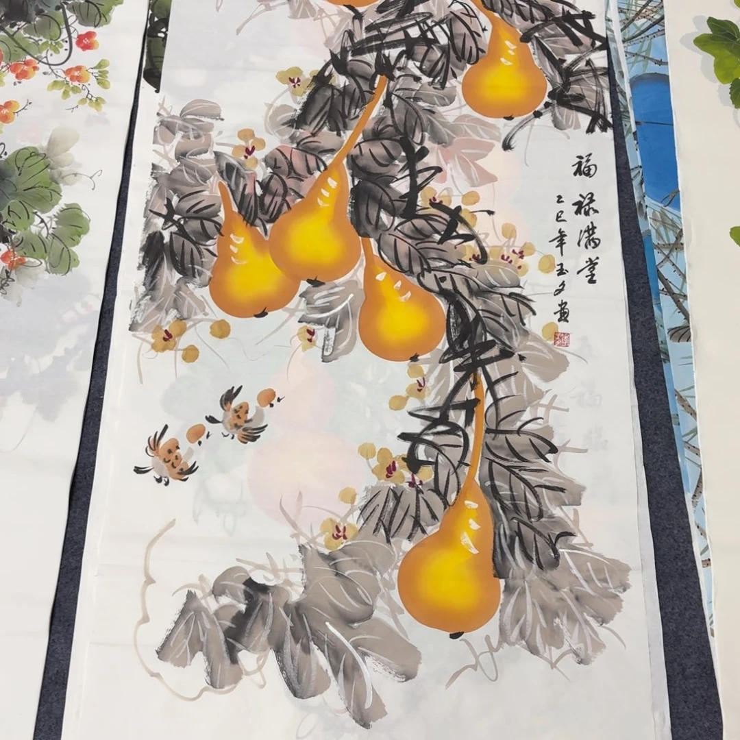 国画140×70画画画画