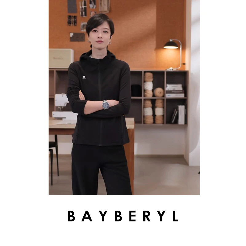 BAYBERYL老贝热层*磨毛解构修身舒适连帽秋休闲卫衣9NT5I0423-9/4