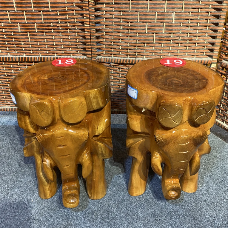 香樟木整体创意凳子摆件花架长宽高32×28×39.5