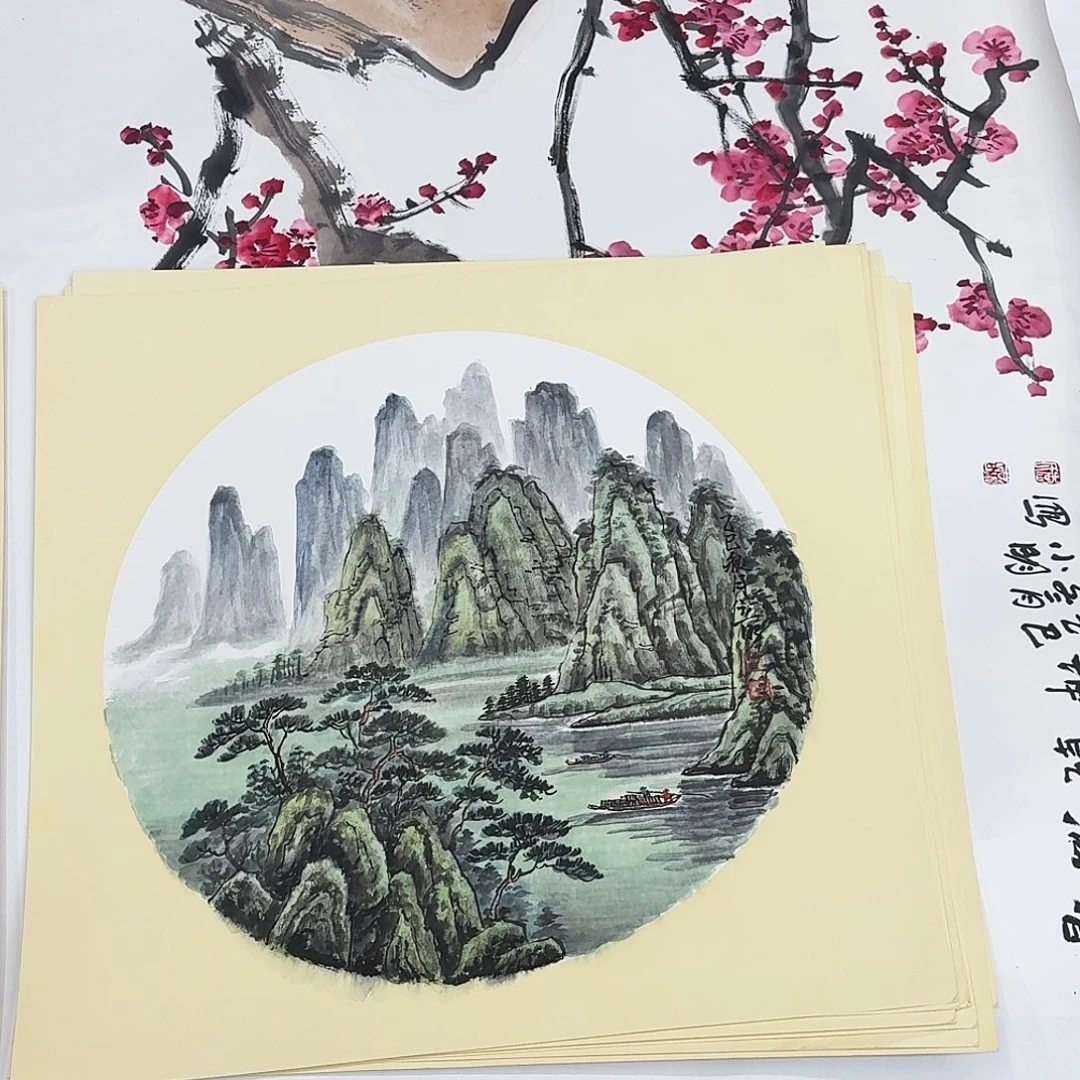 国画50手绘作品卡纸