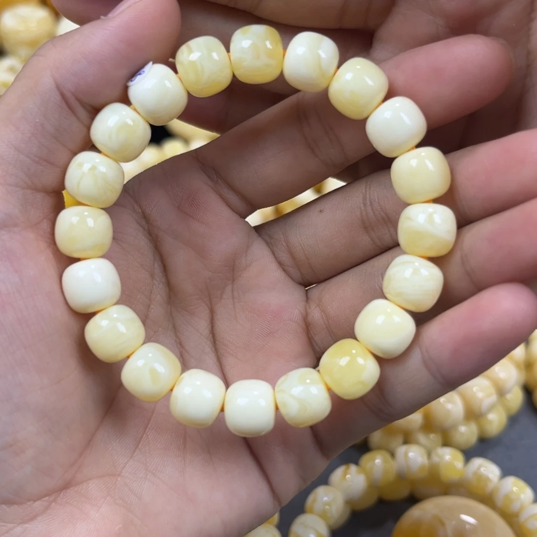 琥珀未镶嵌手串同料老邢手串10mm