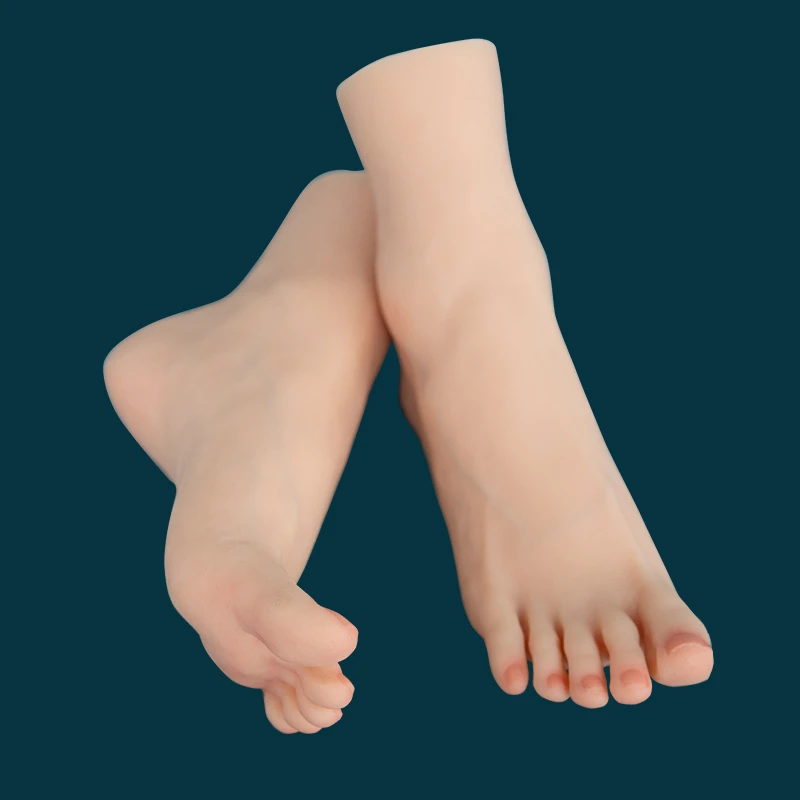 37码仿真足模脚模鞋模铂金硅胶假脚模型拍摄影视道具爱好收藏手办