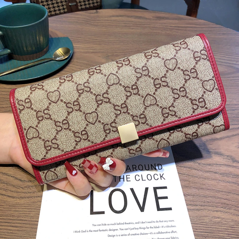 CalvimKeith钱包女款2025新款精致好看女士招财守财真皮手拿包长