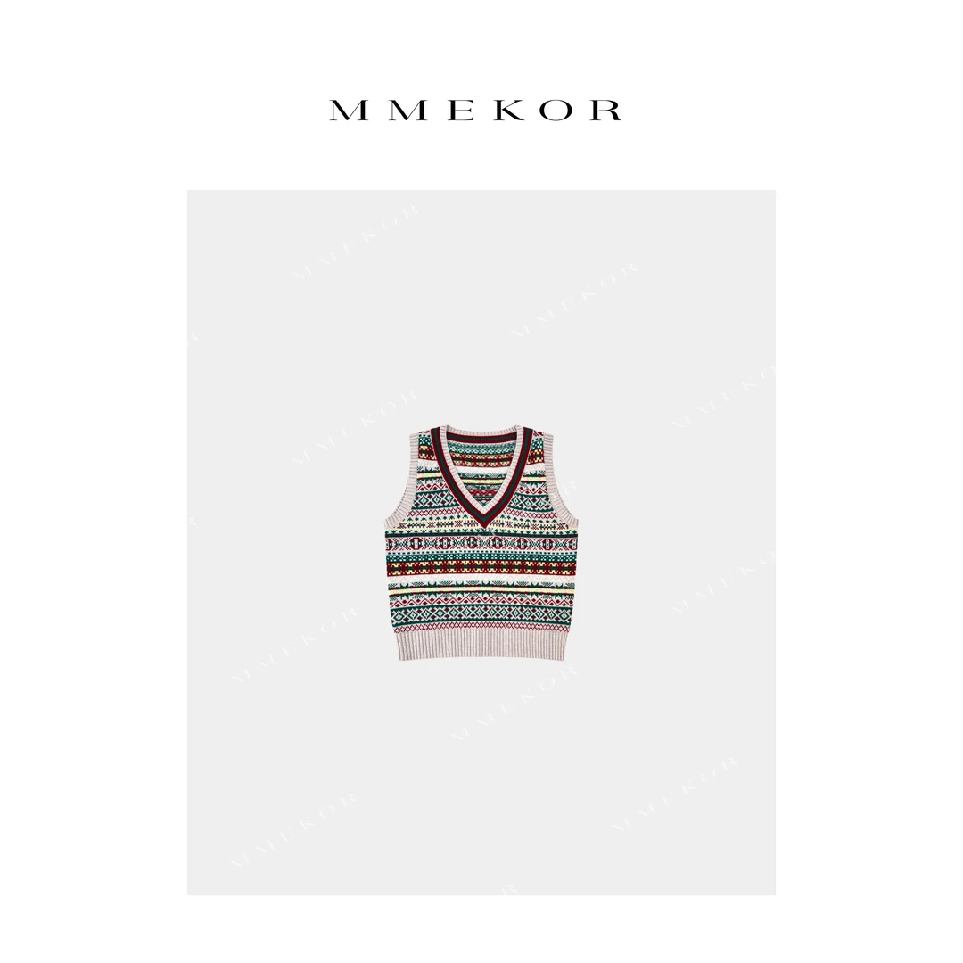 MMEKOR“大表姐马甲”2025新款摩登街头休闲百搭上衣  89187