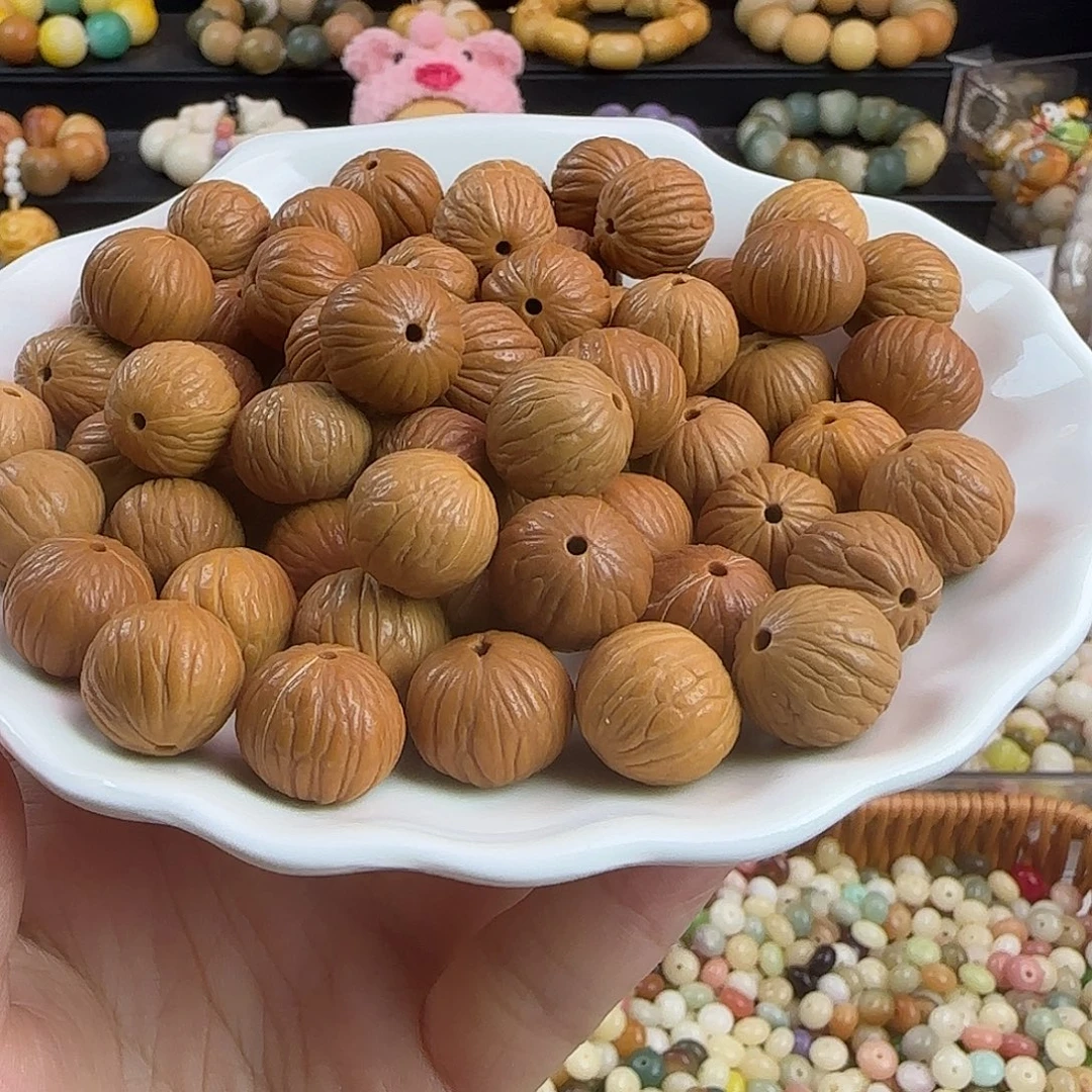 菩提根/象牙果手串微瑕卡15/16猴头凤羽100颗