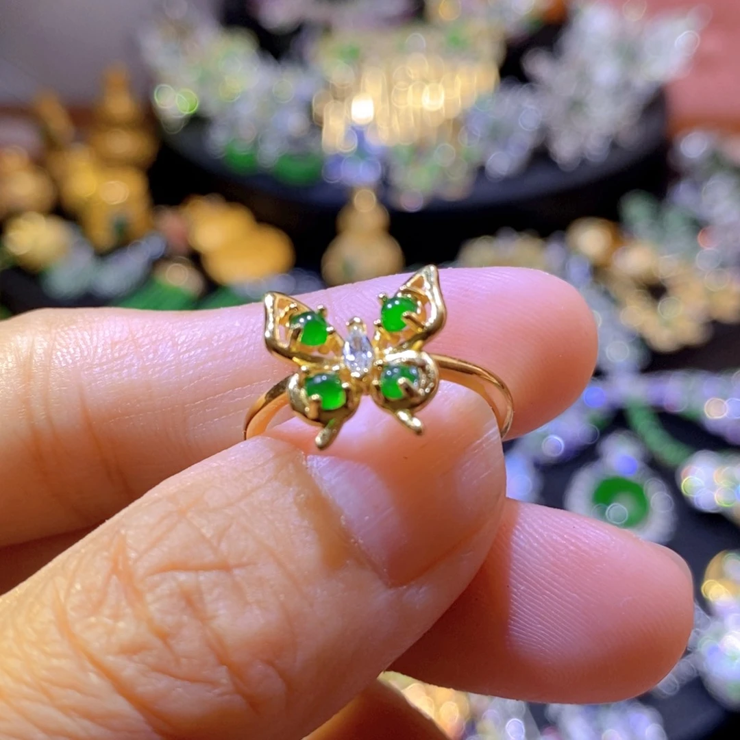 翡翠银S925镶嵌项圈天然翡翠